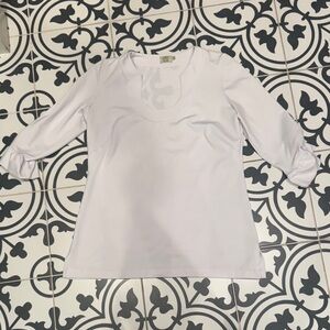 Katherine Way Classic White Long Sleeve Top